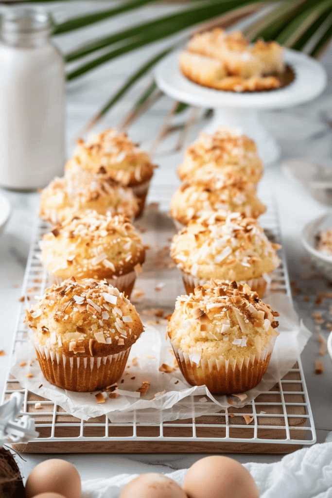 Serving Toasted Coconut Muffins