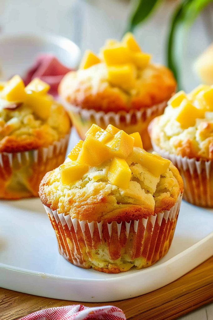 Serving Tropical Mango Muffins