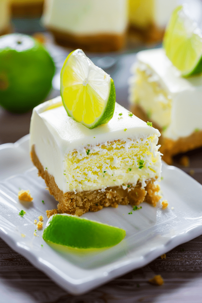 Slice Mini Key Lime Cheesecakes