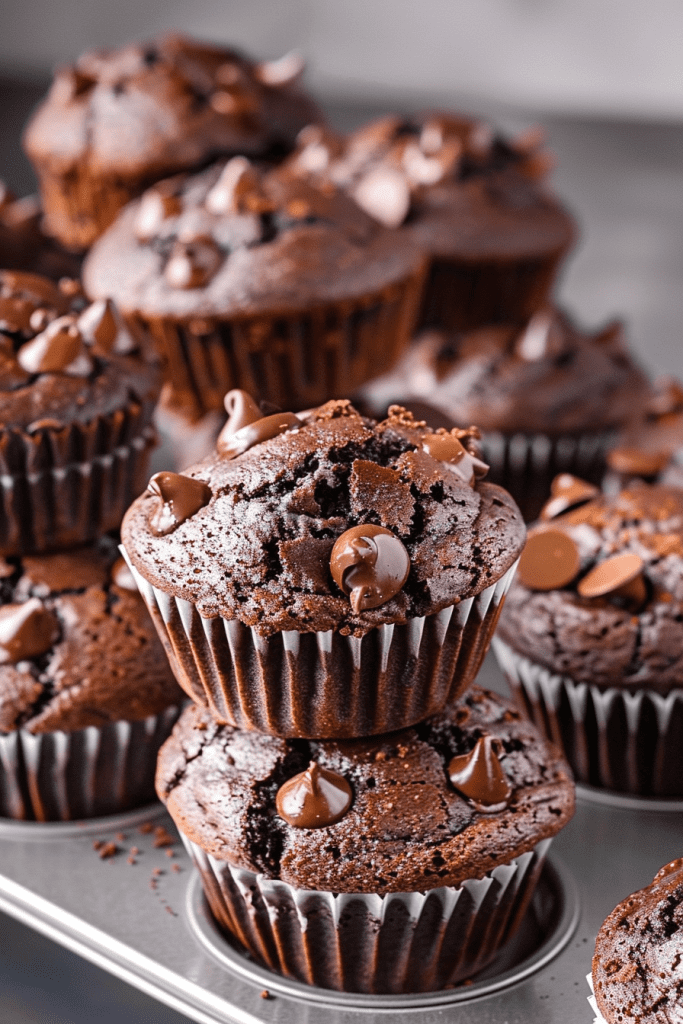 Sour Cream Double Chocolate Muffins Recipe