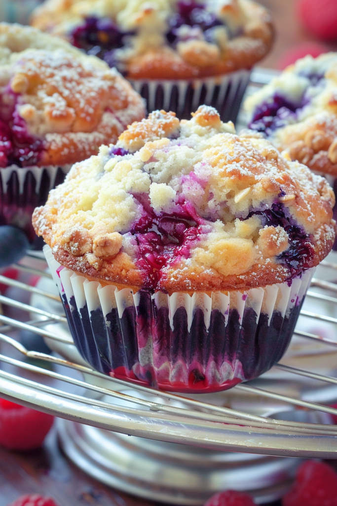 Storage Blueberry Raspberry Muffins