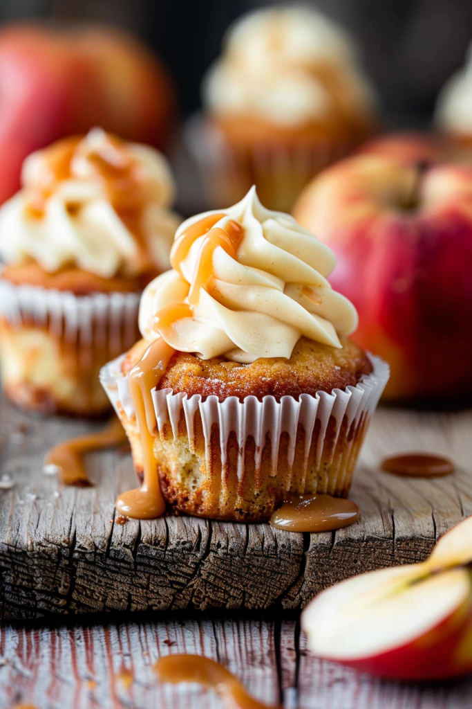 Storage Caramel Apple Cupcakes