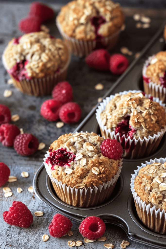 Storage Raspberry Oatmeal Muffins