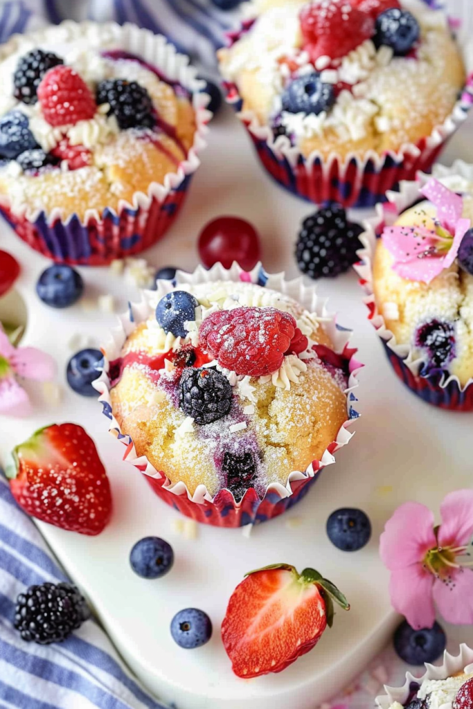 Storage Triple Berry Cheesecake Muffins