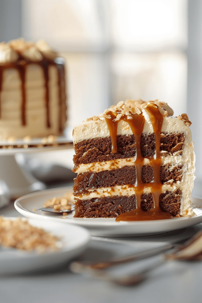 Storage and Serving Salted Caramel Cake