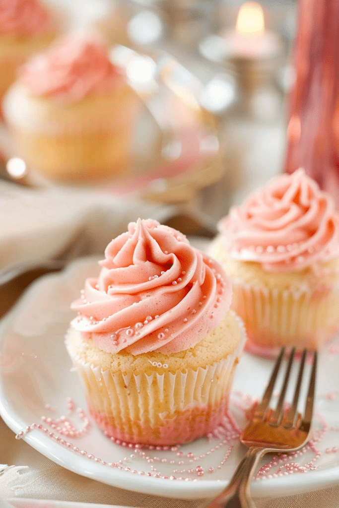 Store Pink Champagne Cupcakes & Buttercream