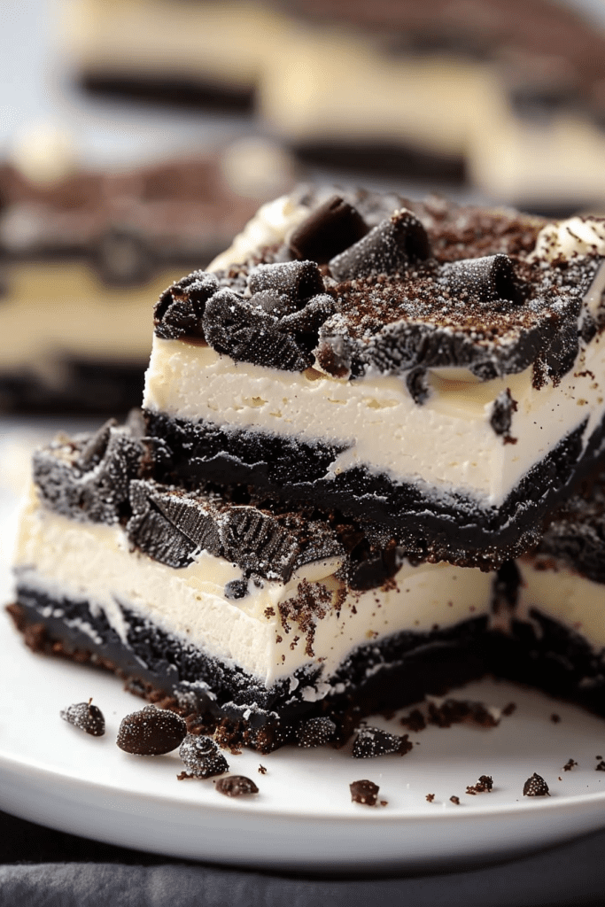 Storing Cookies and Cream Cheesecake Bars