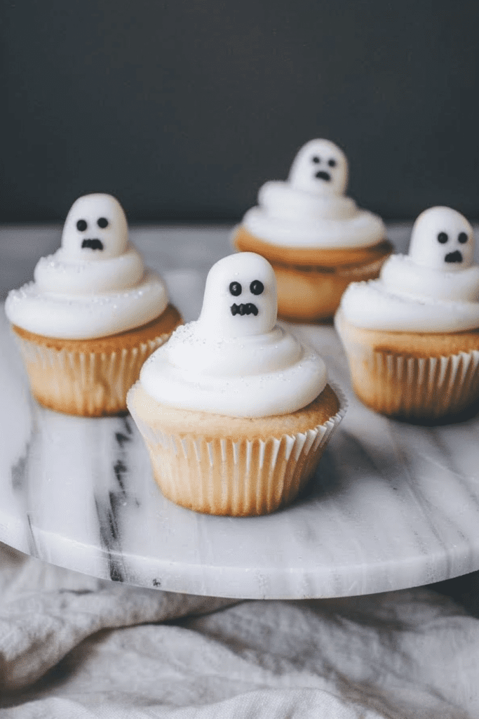 Storing Mini Ghost Cupcakes