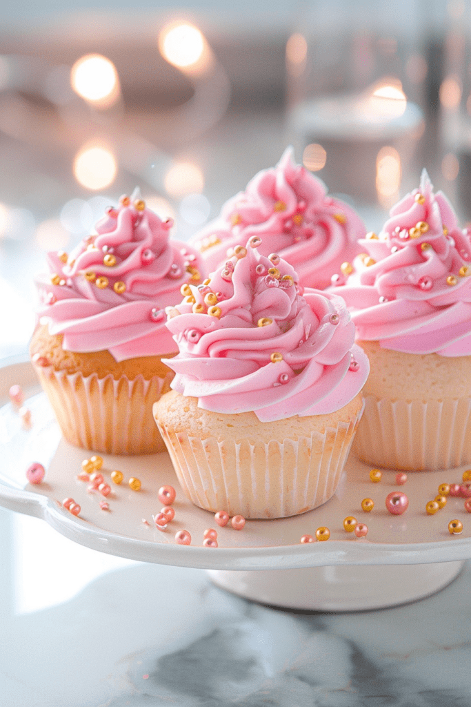 Storing and Serving Pink Champagne Cupcakes