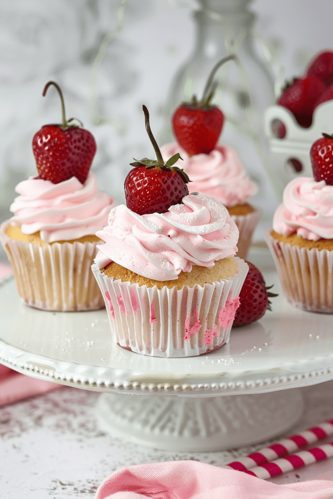 Strawberry Milkshake Cupcakes Recipe