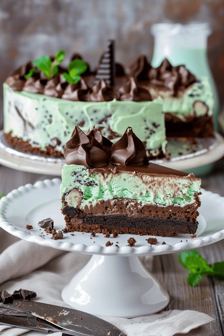 Thin Mint Brownie Cheesecake Recipe