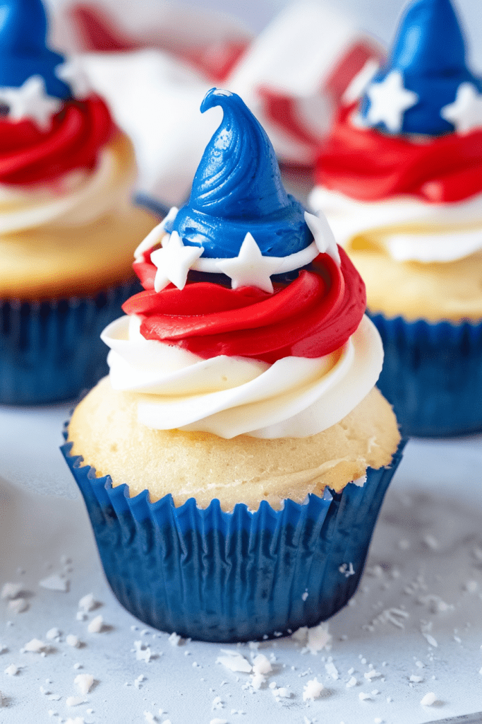 Tips for Red, White, and Blue Hi Hat Cupcakes