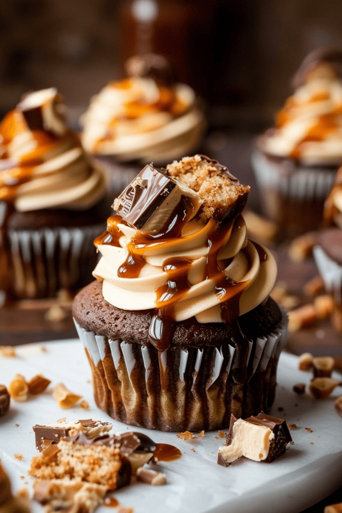 Ultimate Snickers Cupcakes