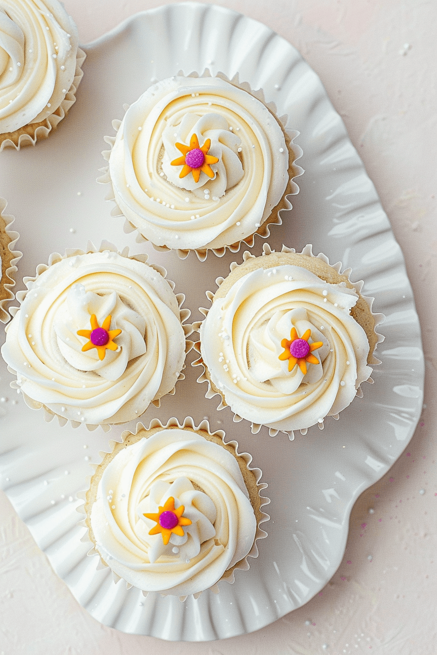 Vanilla Bean White Velvet Cupcakes with Buttercream Recipe