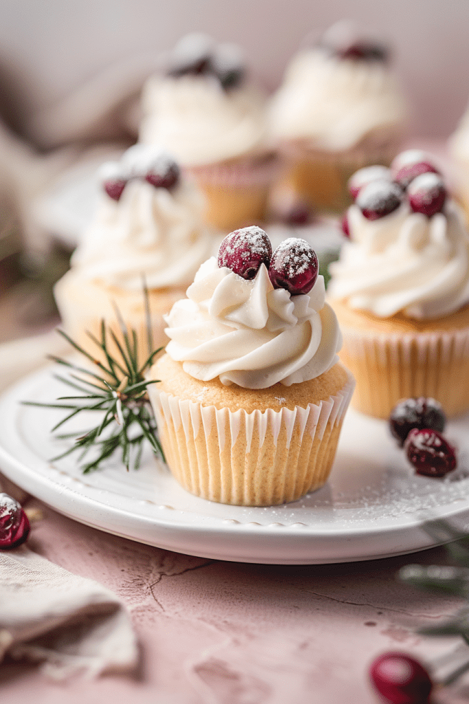 White Chocolate Cranberry Cupcake