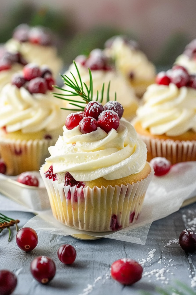 White Chocolate Cranberry Cupcakes Recipe