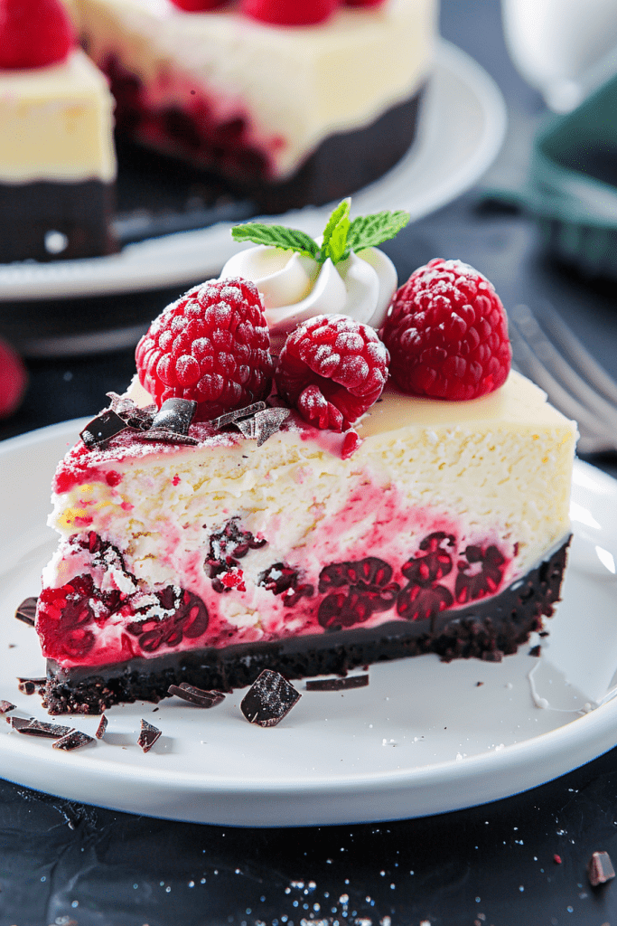 White Chocolate Raspberry Cheesecake