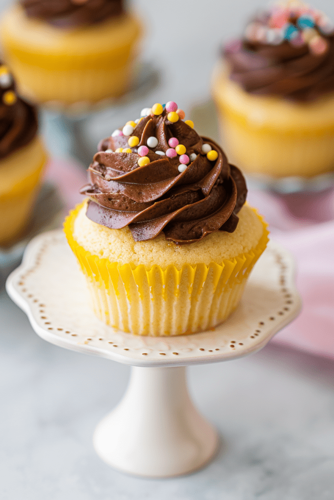 Yellow Cupcakes with Milk Chocolate Frosting Recipes