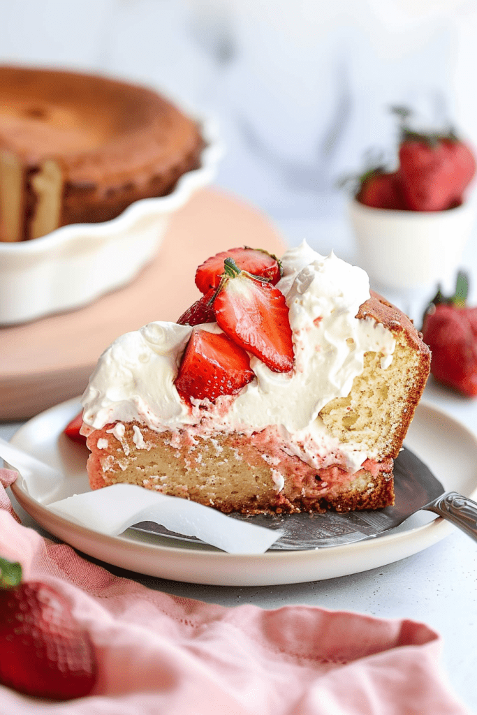 2-Ingredient Strawberry Angel Food Cake