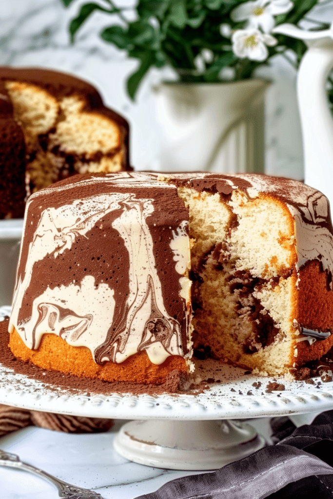 Amish Chiffon Marble Cake Recipe