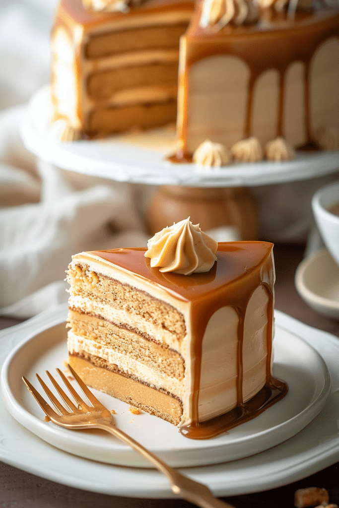 Assembling Caramel Cake with Caramel Icing