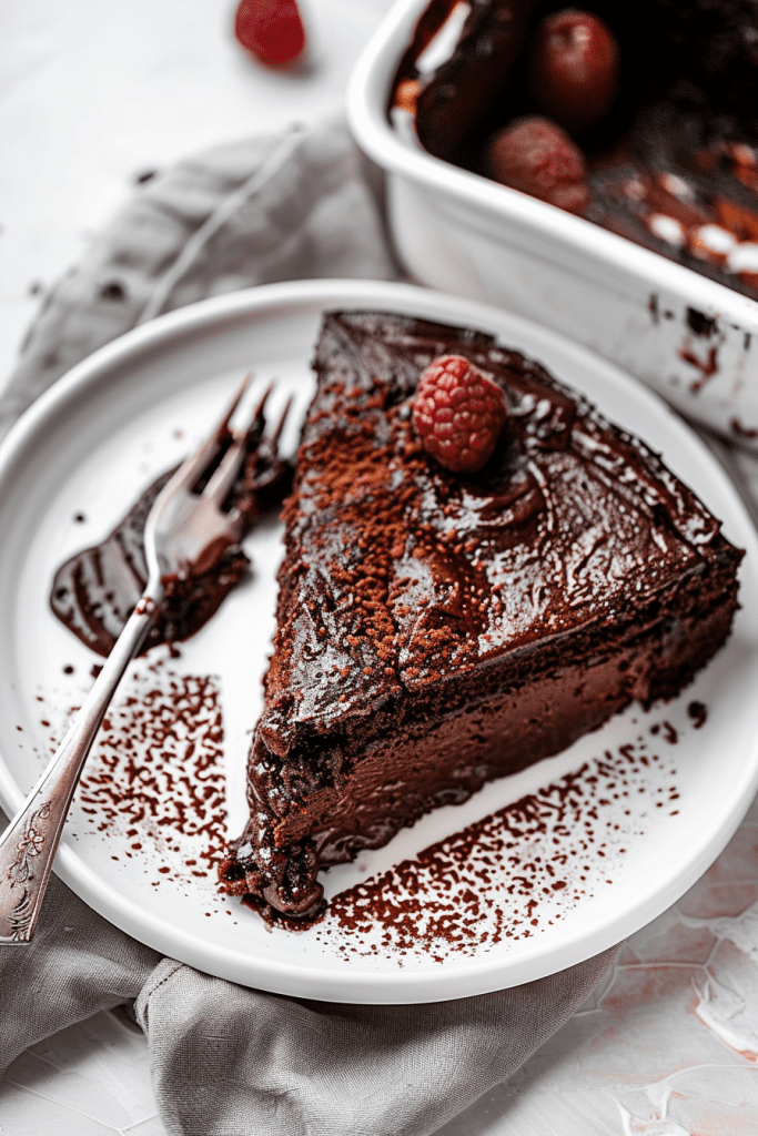 Assembling the Chocolate Pudding Cake