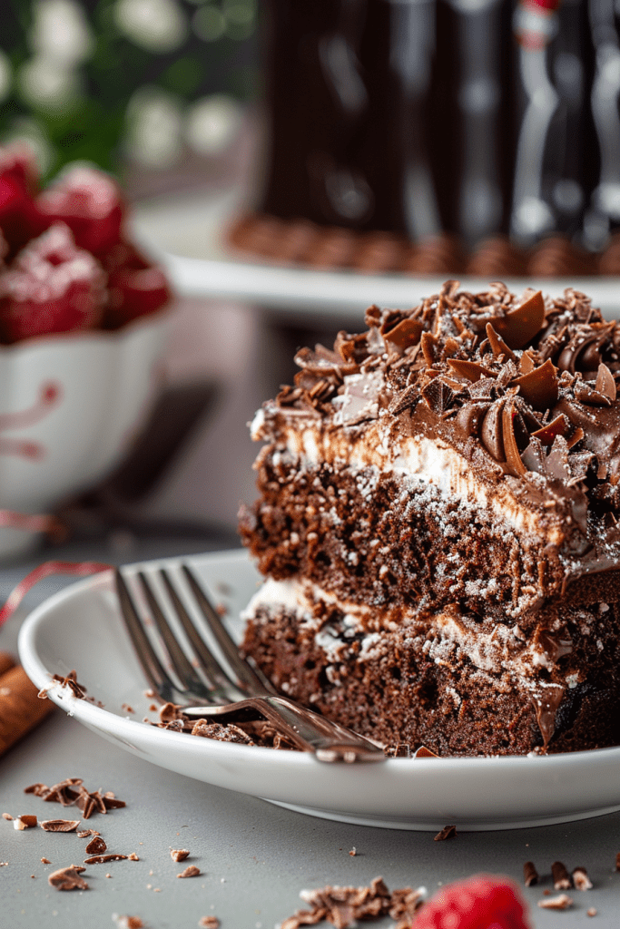 Assembling the Coca Cola Chocolate Cake