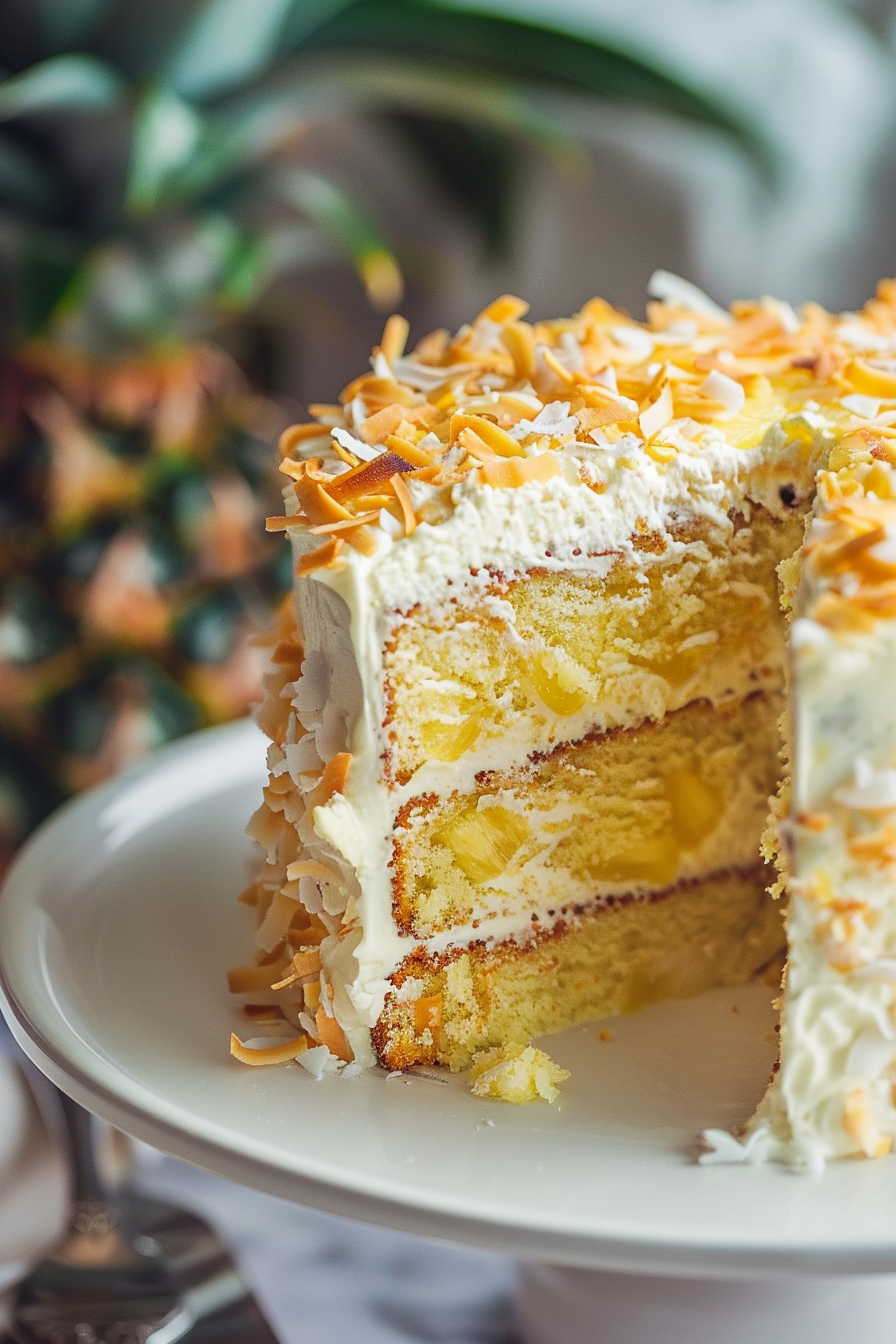 Tropical Pineapple Coconut Cake Recipes Step By Step Guide For Moist