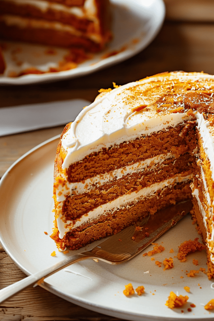 Assembling the Sweet Potato Cake