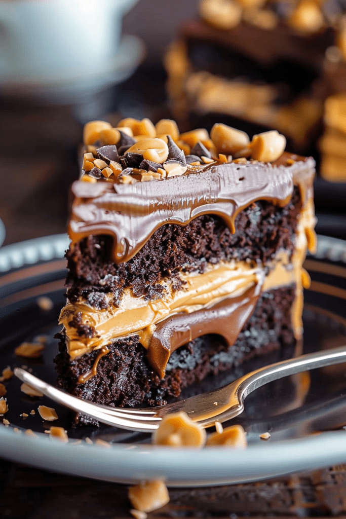 Assembly Chocolate Peanut Butter Ooey Gooey Cake