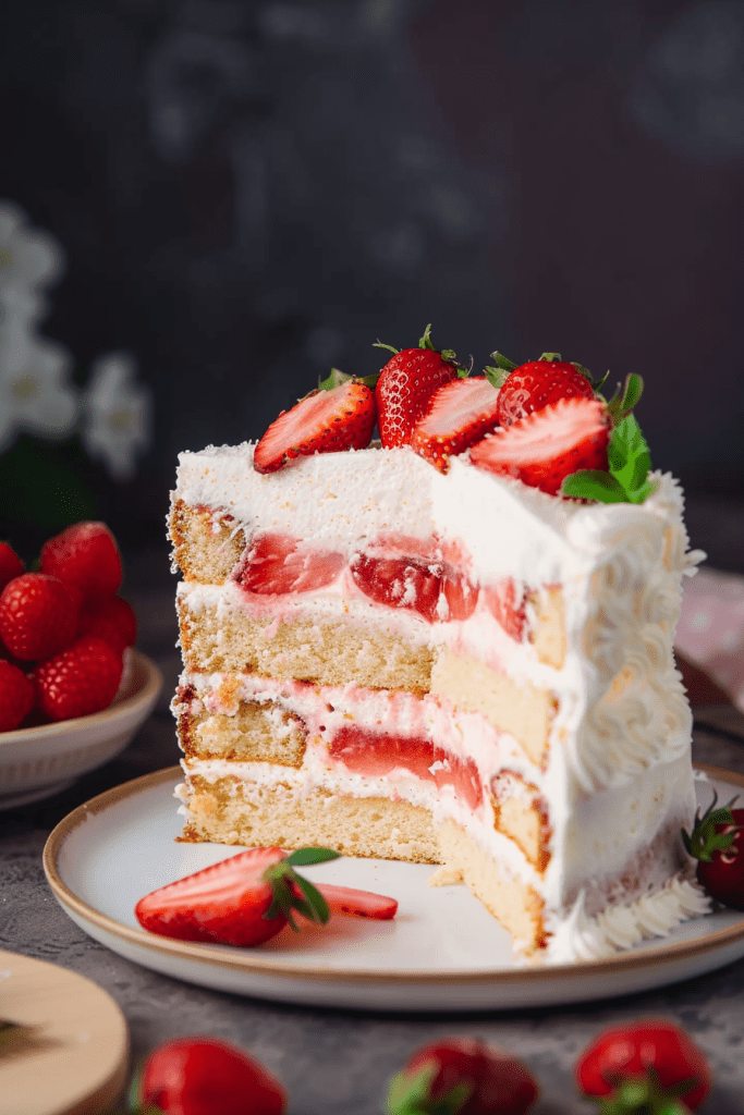 Assembly Strawberry Shortcake Layer Cake