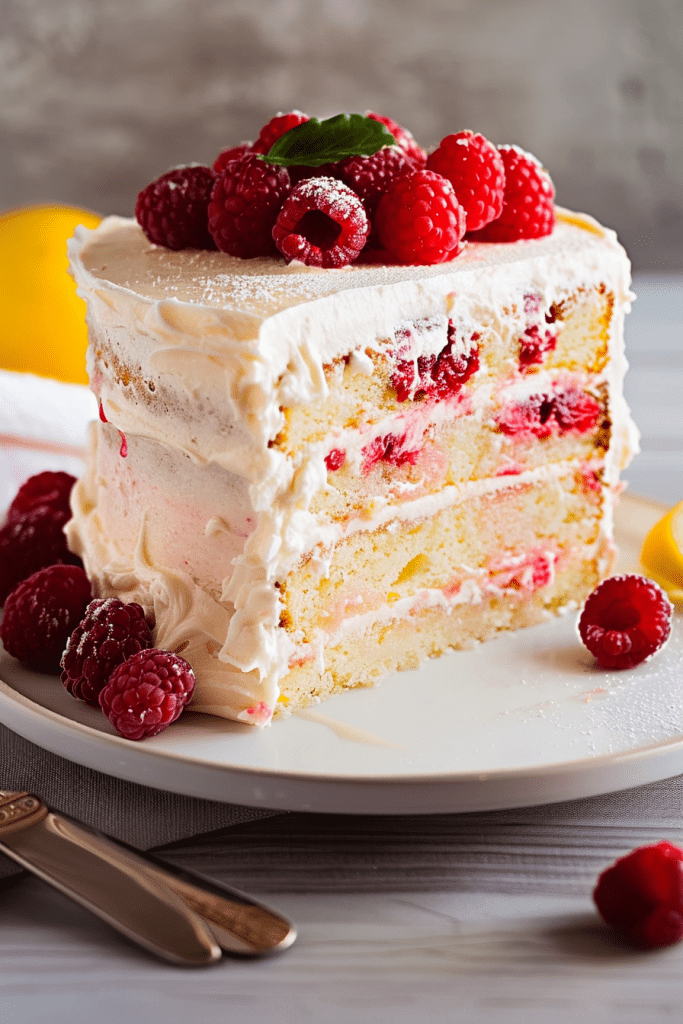 Assembly The Lemon Raspberry Cake