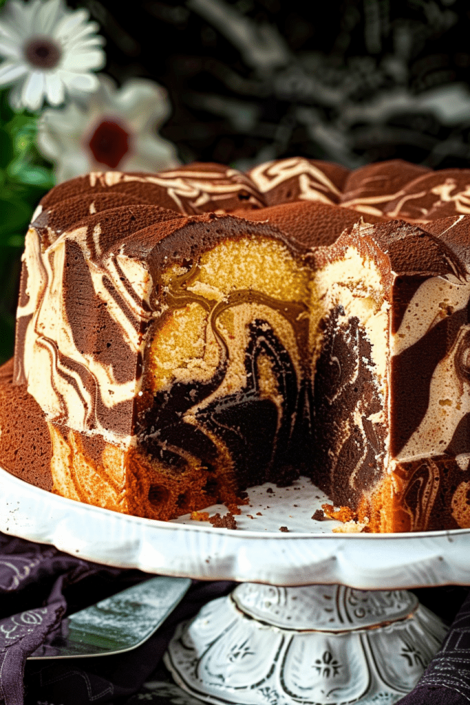 Baking Amish Chiffon Marble Cake