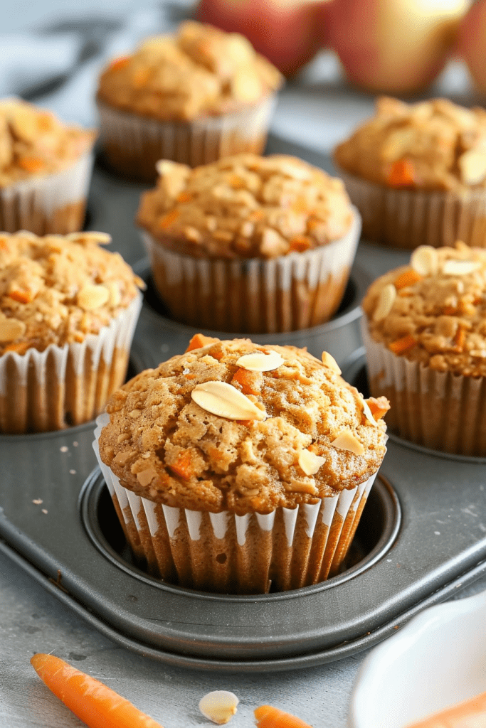 Baking Apple Carrot Ginger Muffins