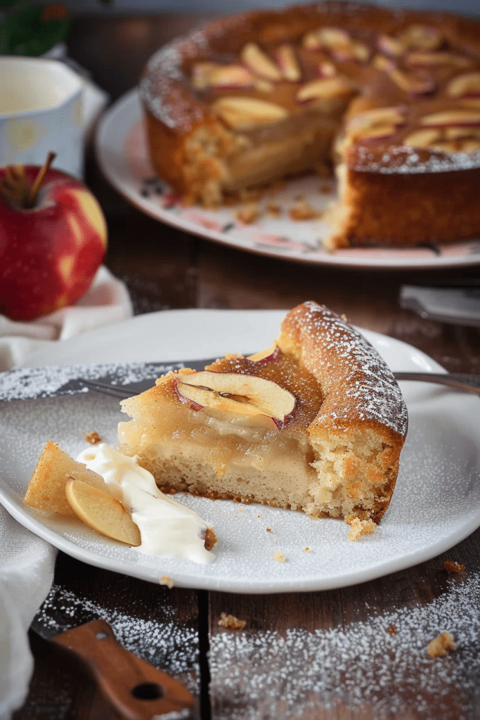 Baking Apple Custard Cake