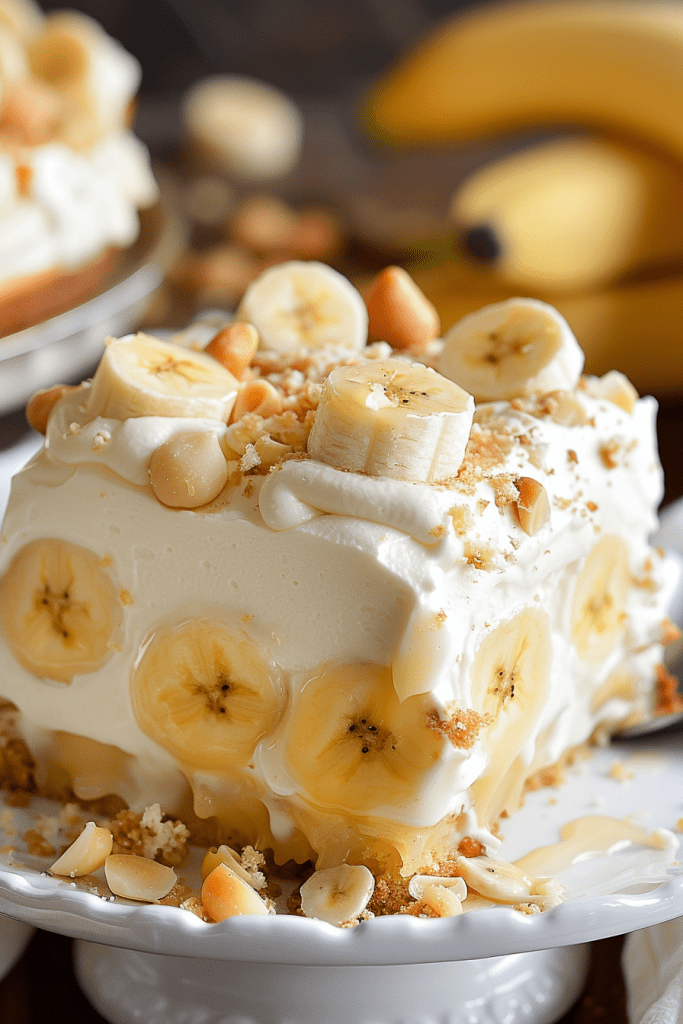 Baking Banana Pudding Poke Cake