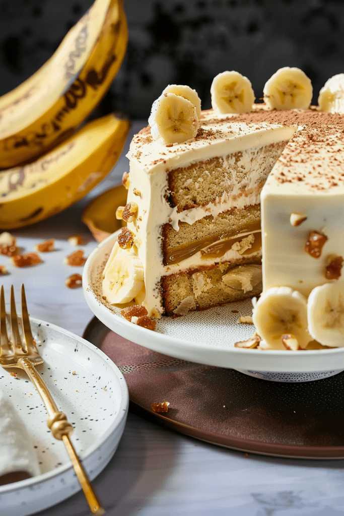 Baking Bananas Foster Cake