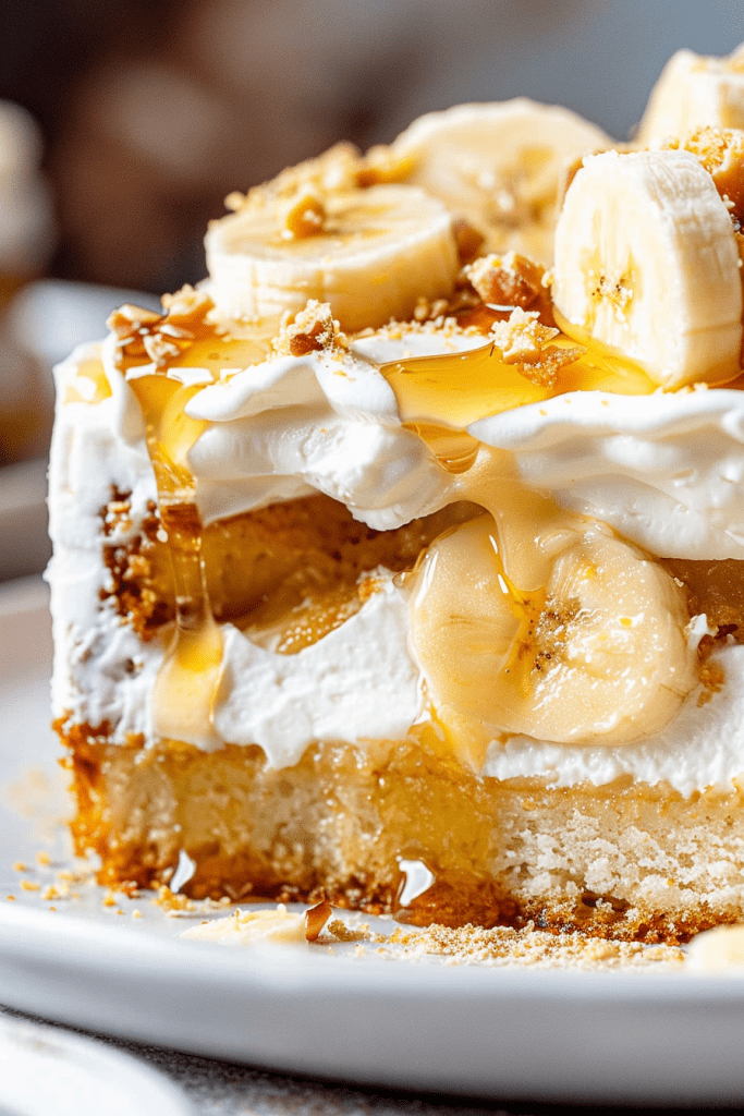 Baking Bananas Foster Poke Cake