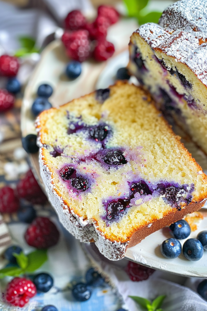 Baking Blueberry Pound Cake