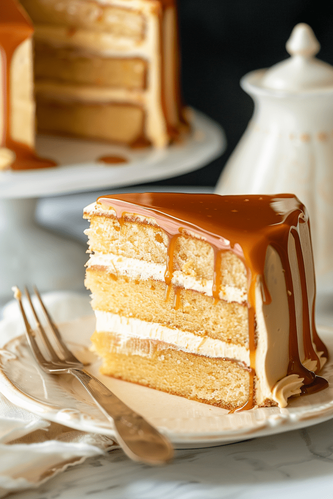 Baking Caramel Cake with Caramel Icing