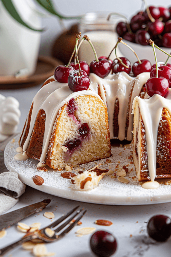 Baking Cherry Almond Bundt Cake