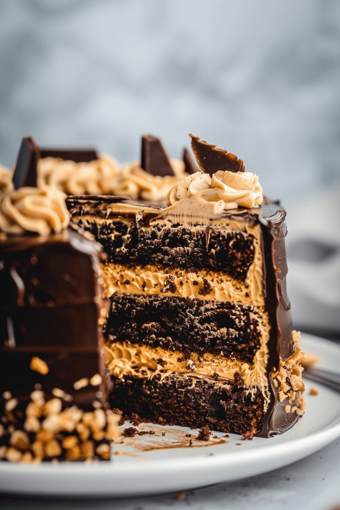 Baking Chocolate Peanut Butter Ooey Gooey Cake