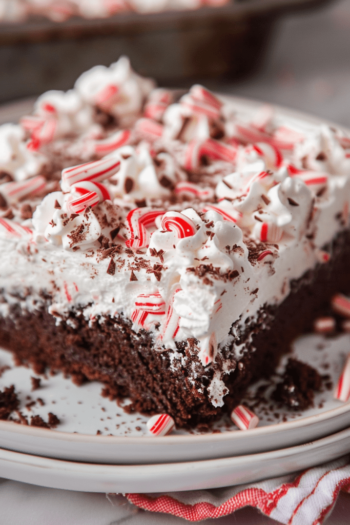 Baking Chocolate Peppermint Poke Cake