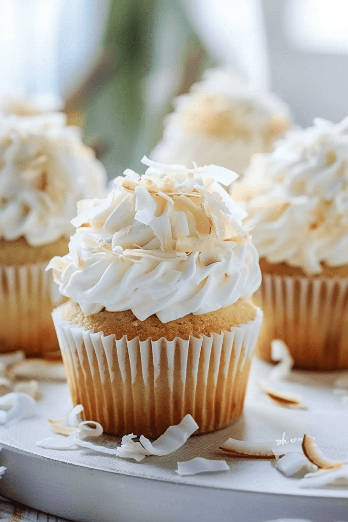 Baking Coconut Angel Food Cupcakes