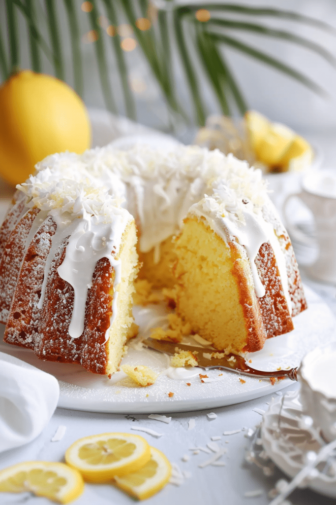 Baking Coconut Lemon Bundt Cake