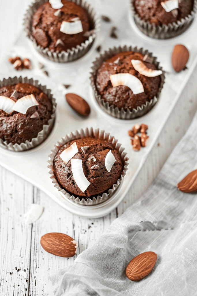 Baking Double Chocolate Coconut Muffins