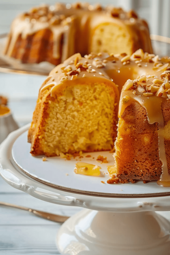 Baking Golden Rum Cake