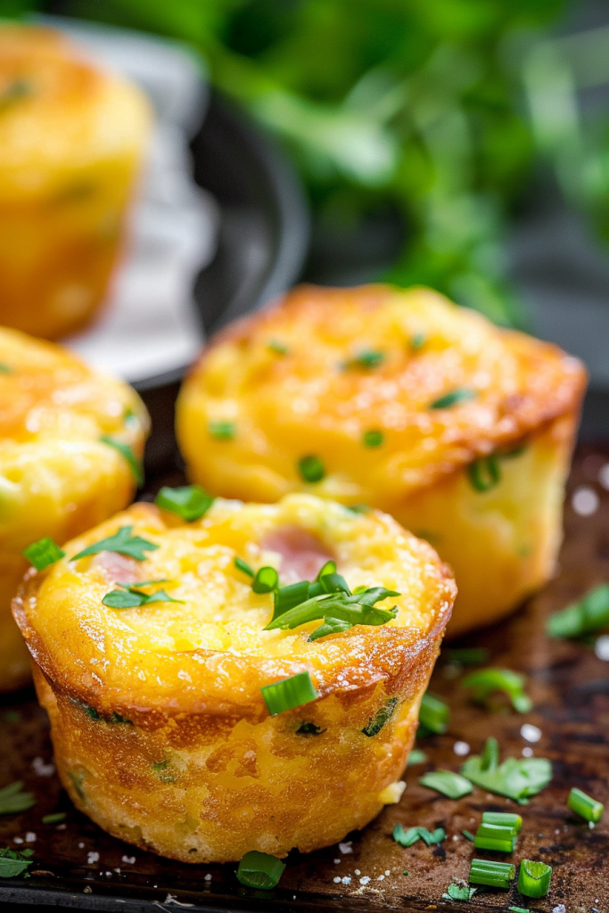 Baking Ham and Cheese Egg Muffins