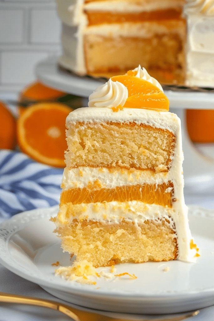 Baking Homemade Orange Julius Cake