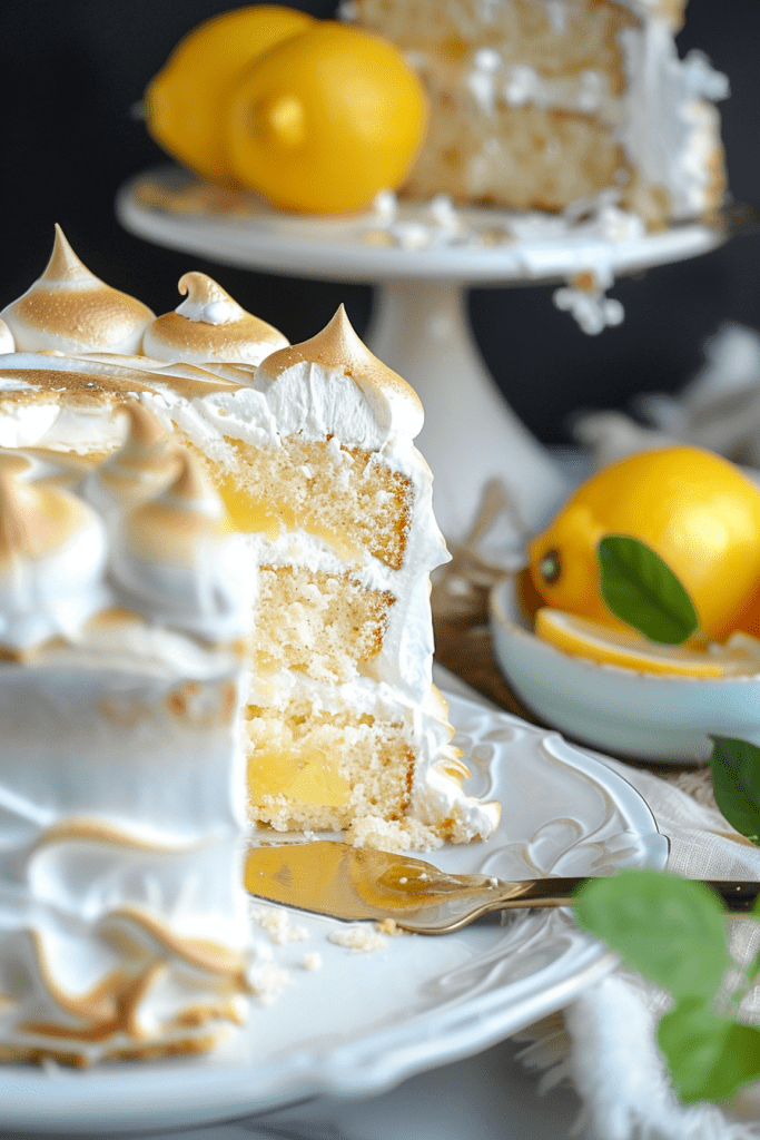 Baking Lemon Meringue Angel Cake